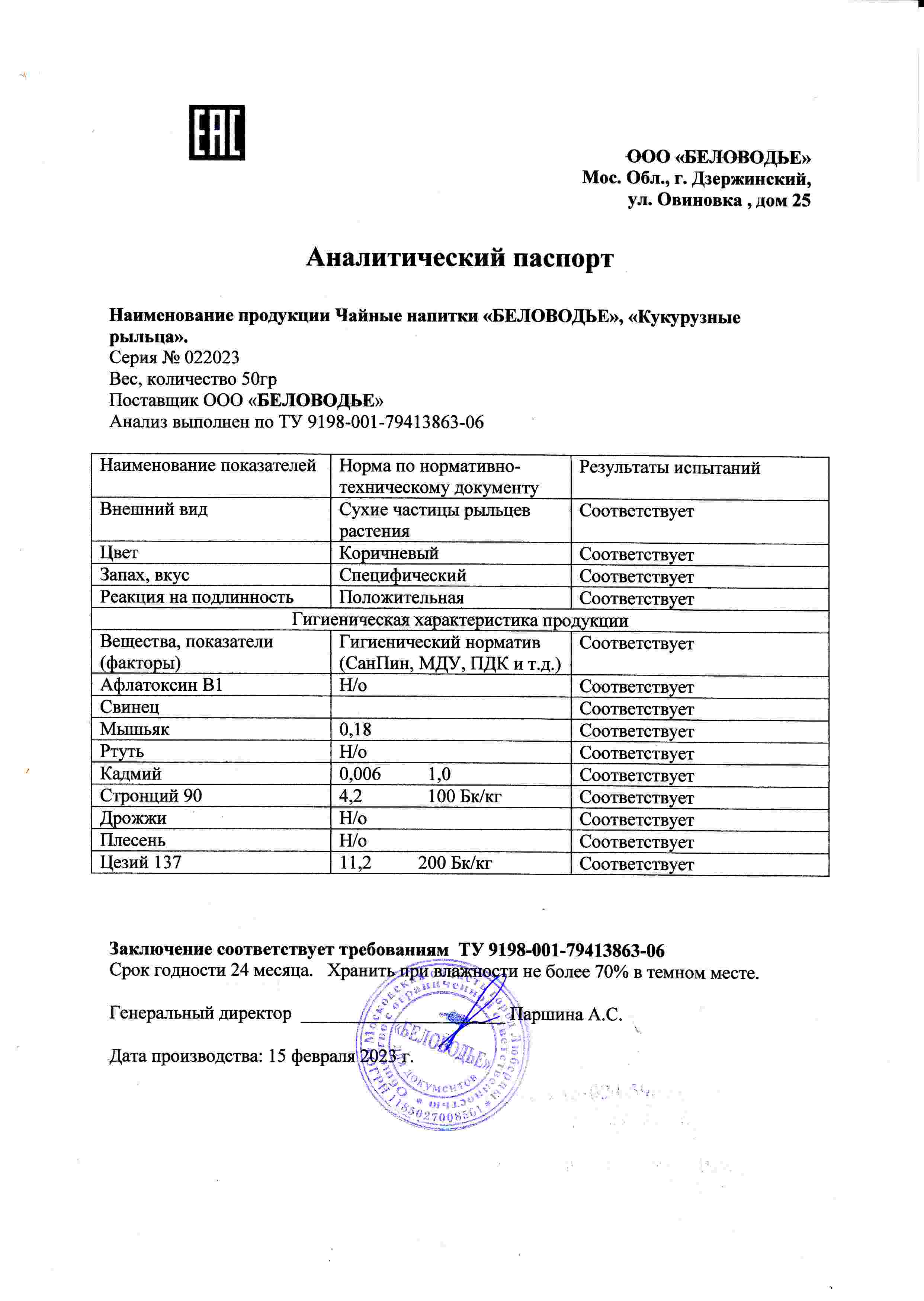 Паспорт №022023